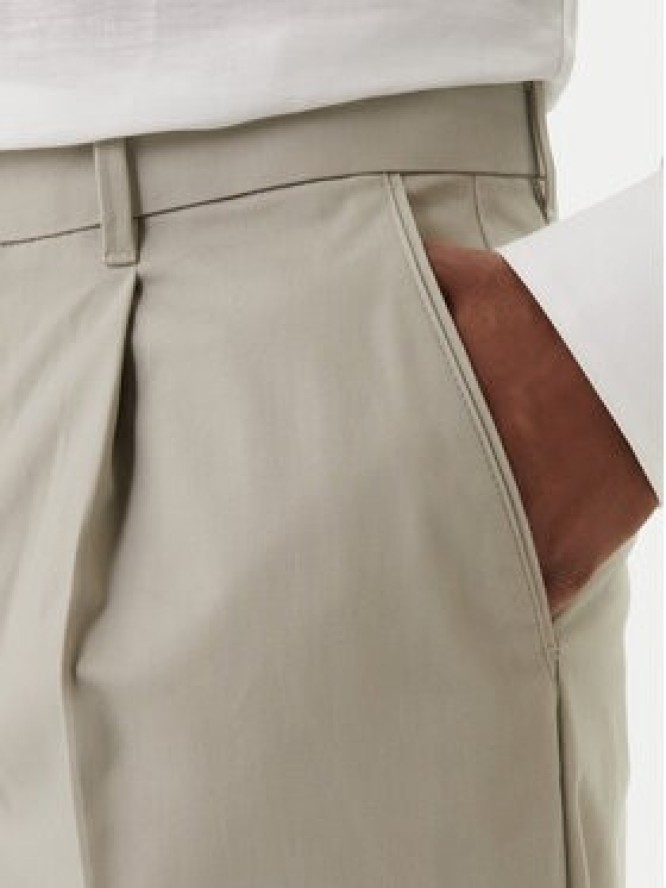 Calvin Klein Chinosy LV04LE612G Beżowy Slim Fit