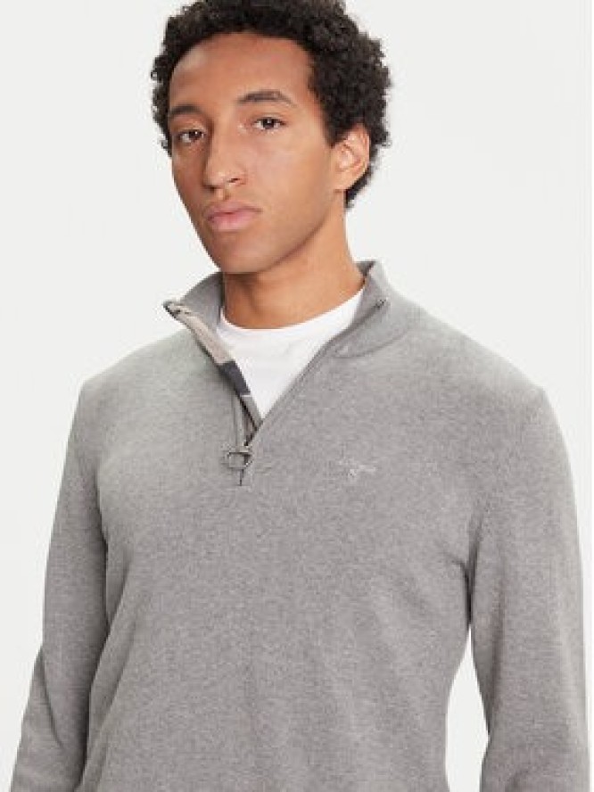 Barbour Sweter Half Zip MKN1074GY52 Szary Regular Fit