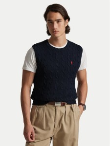 Polo Ralph Lauren Sweter 710979113002 Granatowy Regular Fit