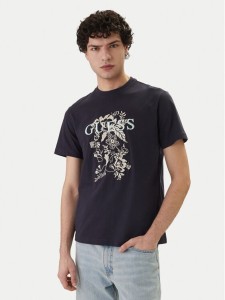 Guess T-Shirt M6GI17 K3038 Granatowy Regular Fit