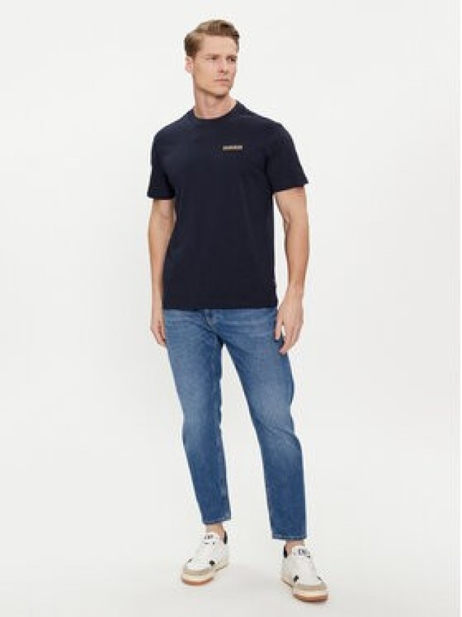 Napapijri T-Shirt Iaato NP0A4HFZ Granatowy Regular Fit