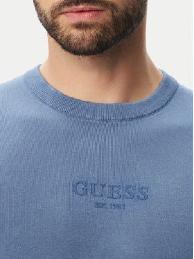 Guess Sweter M6YR12 Z0917 Niebieski Regular Fit