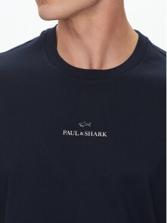 Paul&Shark T-Shirt C0P1240 Granatowy Regular Fit
