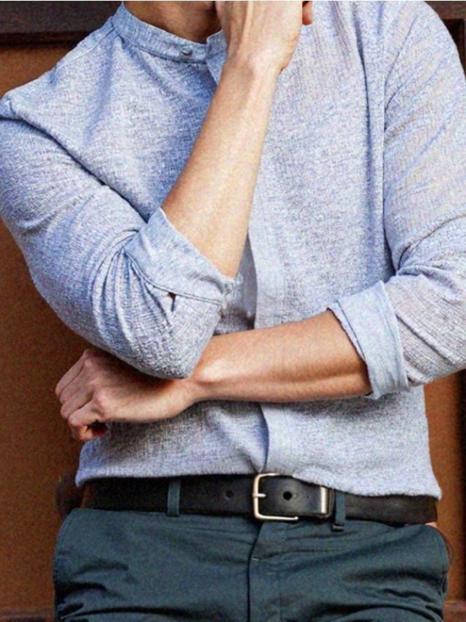 Koszula z długim rękawem - niebieski