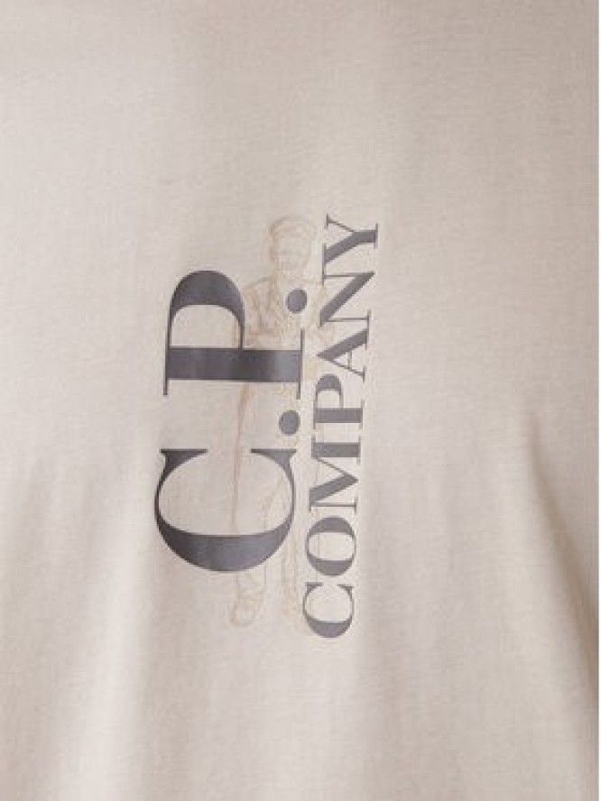 C.P. Company T-Shirt 20CMTS084A005100W Beżowy Regular Fit