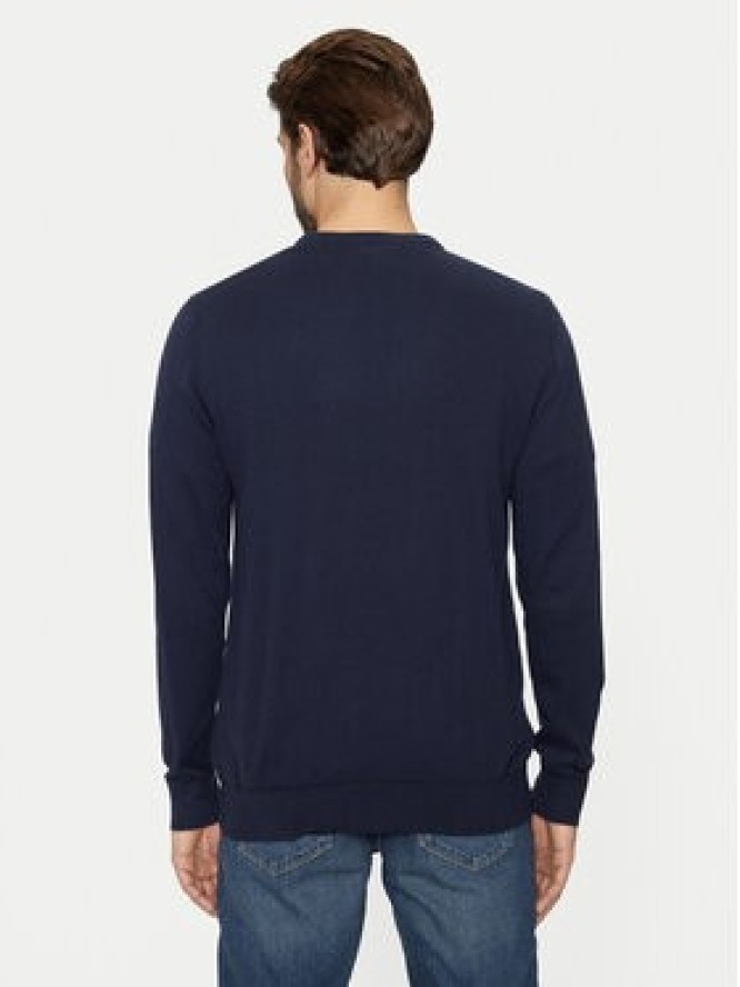 Lee Sweter 112357427 Granatowy Regular Fit