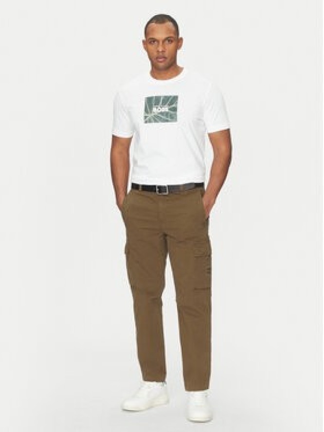 BOSS Spodnie materiałowe Sisla-8 50530599 Khaki Regular Fit