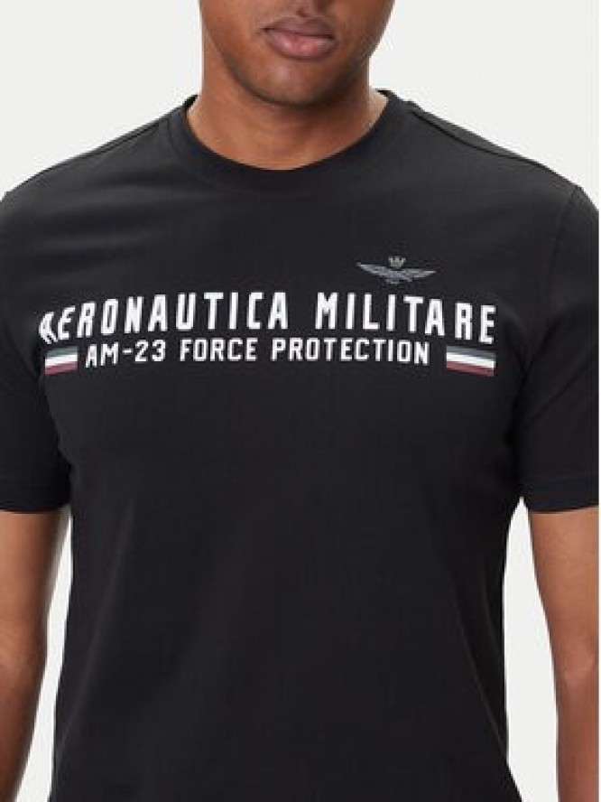 Aeronautica Militare T-Shirt 252TS1942UJ00538 Czarny Regular Fit
