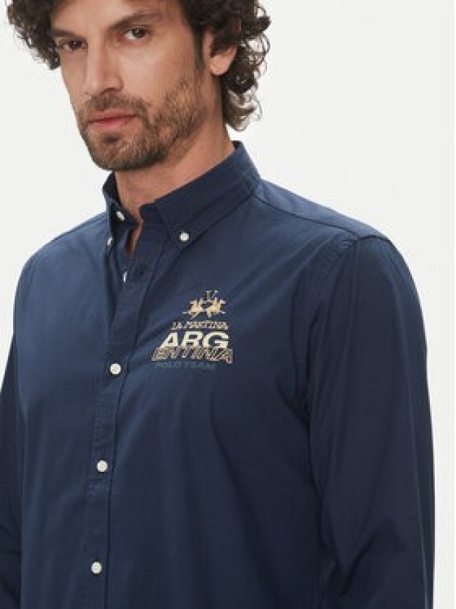 La Martina Koszula Alfred MAC601 PP483 Granatowy Regular Fit