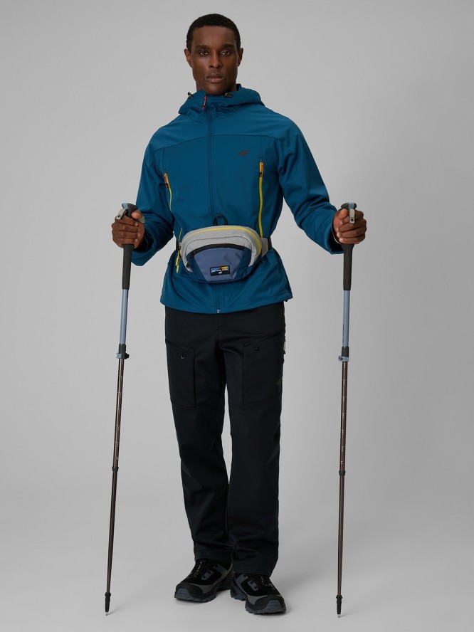 4F Kurtka softshell wiatroodporna membrana 8000 męska - turkusowa M
