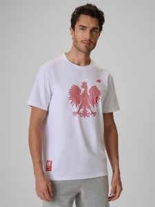 4F Koszulka kibica męska - biała S