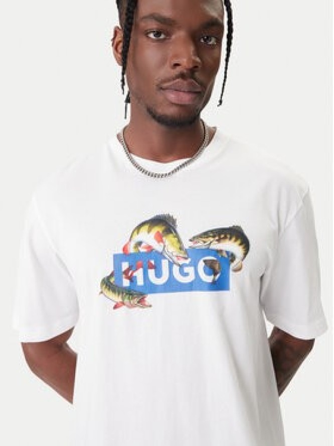 HUGO T-Shirt Nalotrix 50554349 Biały Regular Fit