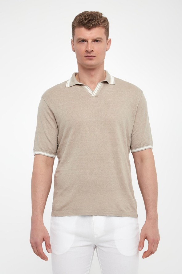 Polo męskie lniane PAUL&SHARK