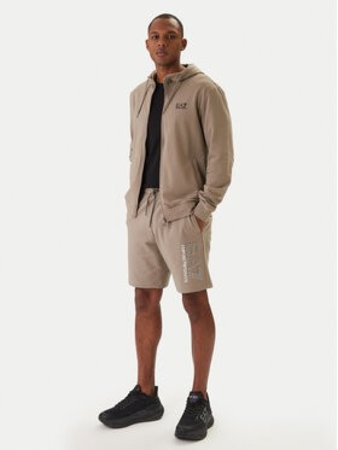 EA7 Emporio Armani Bluza 8NPM33 PJVRZ Beżowy Regular Fit