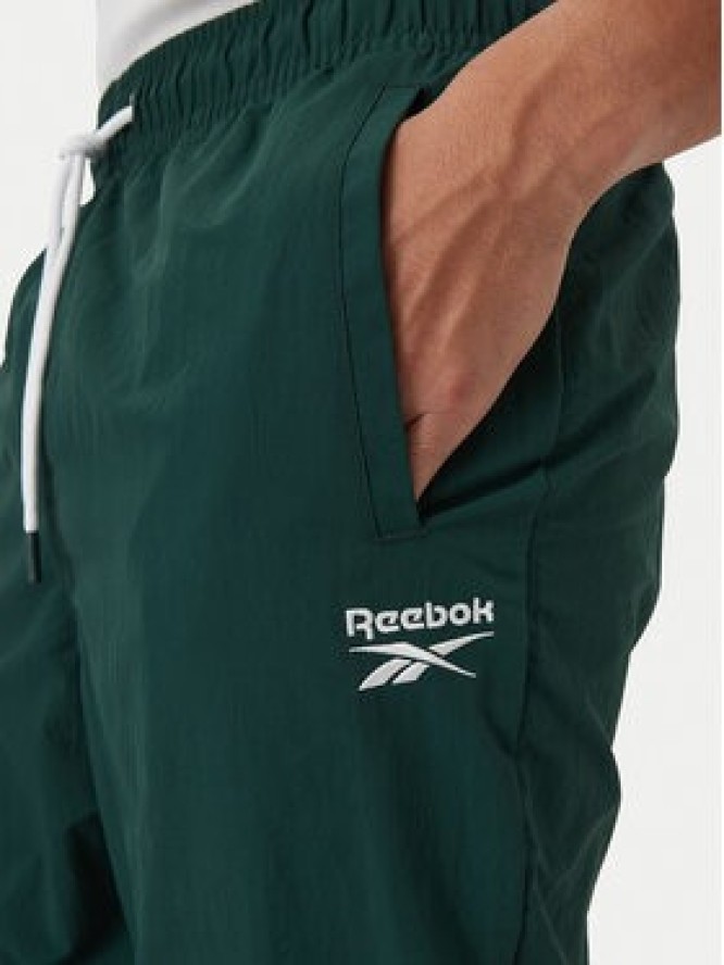 Reebok Spodnie dresowe Mieszko RK25722CCM Zielony ciemny Regular Fit