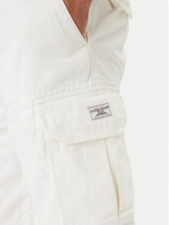 Guess Jeans Szorty materiałowe M6GD30 WGCV1 Écru Regular Fit