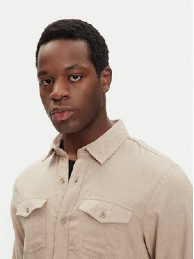 Brave Soul Koszula MSH-230CONANB Beżowy Regular Fit