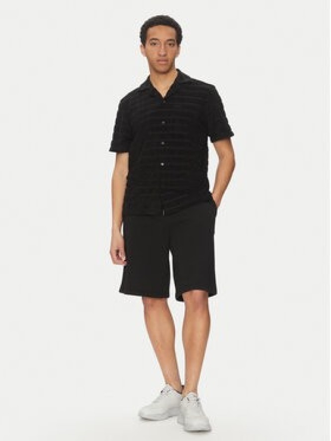 HUGO Koszula Ellino 50539351 Czarny Relaxed Fit