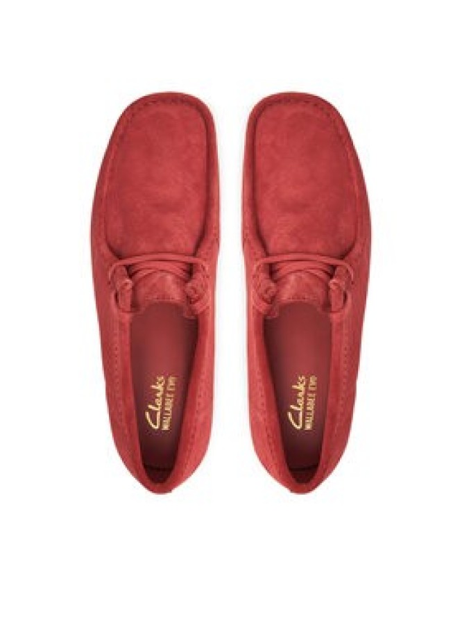 Clarks Półbuty Wallabee 26180921 Czerwony
