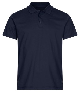 clique Polo Single Jersey z bawełny – Dark Navy