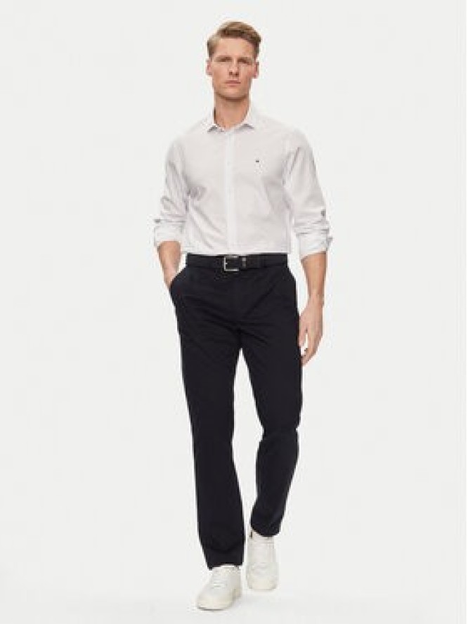 Tommy Hilfiger Chinosy Denton MW0MW25964 Granatowy Straight Fit