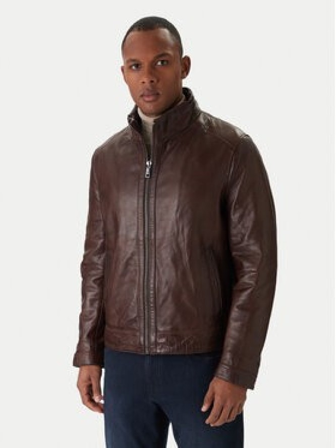 Milestone Kurtka skórzana Ms Barney 531063 21295 Brązowy Regular Fit