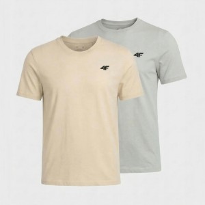 KOSZULKA MĘSKA LIMITOWANA 4F T-SHIRT KOMPLET ZESTAW 2 SZTUKI S M3948 SS26