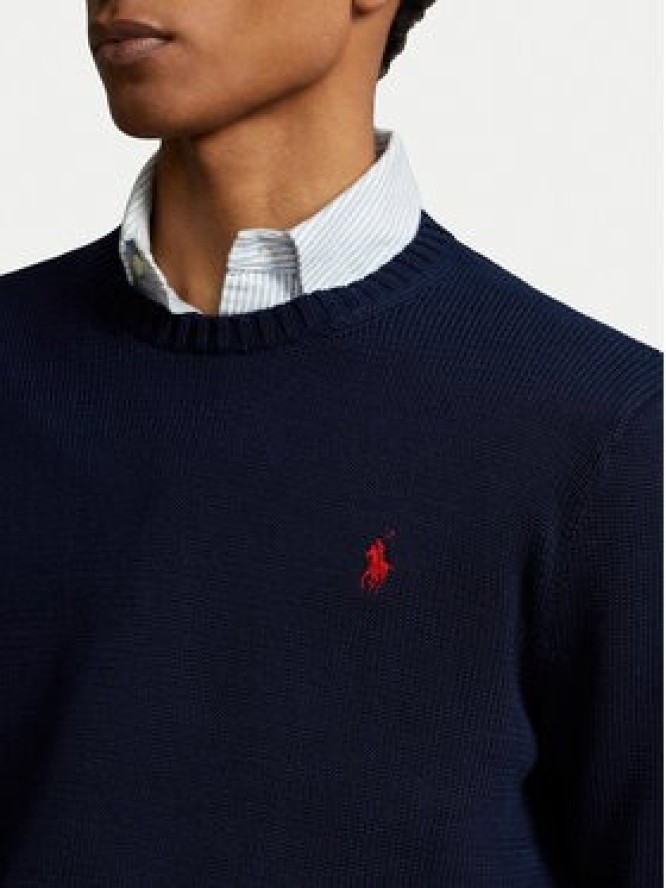 Polo Ralph Lauren Sweter Classic 710810846001 Granatowy Regular Fit