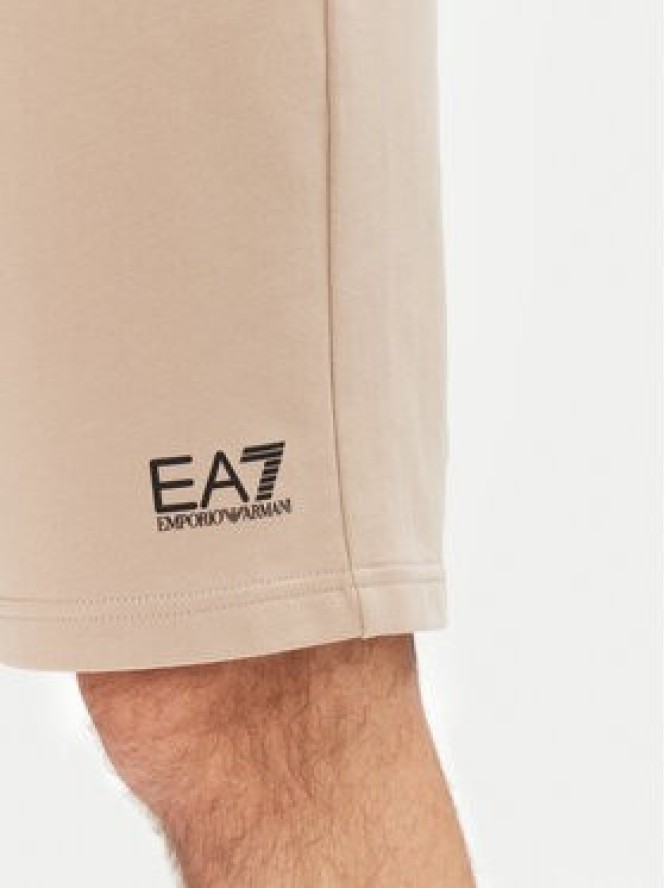 EA7 Emporio Armani Szorty sportowe 8NPS65 PJVRZ U6155 Beżowy Regular Fit