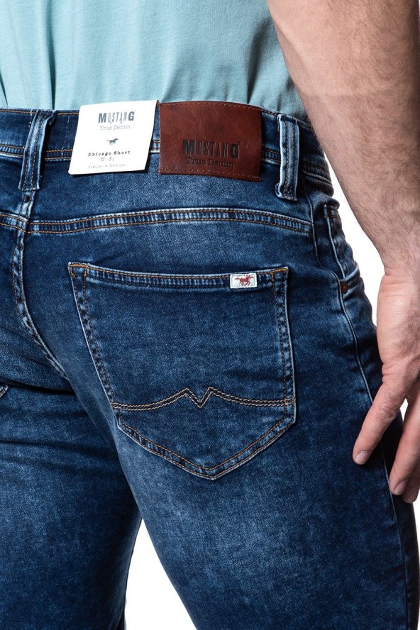 SPODENKI MĘSKIE MUSTANG Chicago Short DENIM BLUE 1007113 5000 683