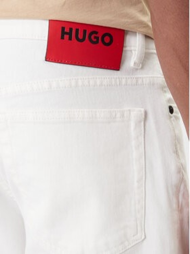 HUGO Jeansy 50556632 Biały Regular Fit