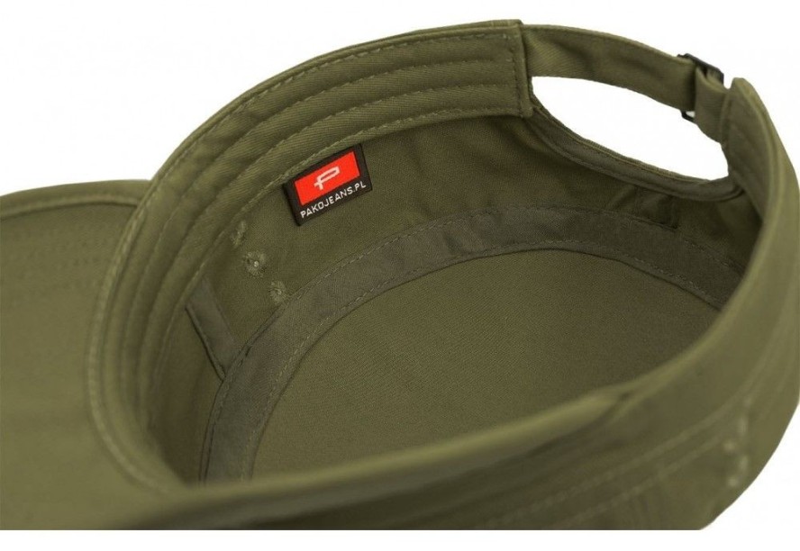 Bawełniana, Lekka Patrolówka Męska - Pako Jeans - Ciemna Zieleń, Khaki