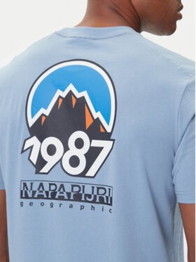 Napapijri T-Shirt S-Montepiana NP0A88SV Niebieski Regular Fit