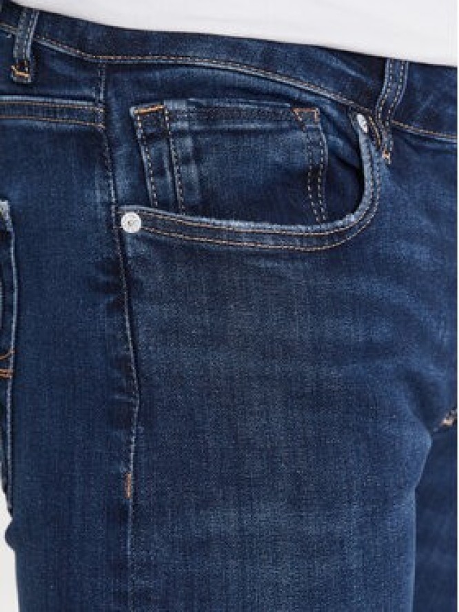 Guess Jeansy Miami M3YAN1 D52F1 Granatowy Skinny Fit