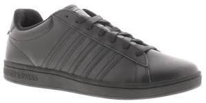 Buty - sneakersy - męskie - K-SWISS - COURT TIEBREAK II - skóra, czarne