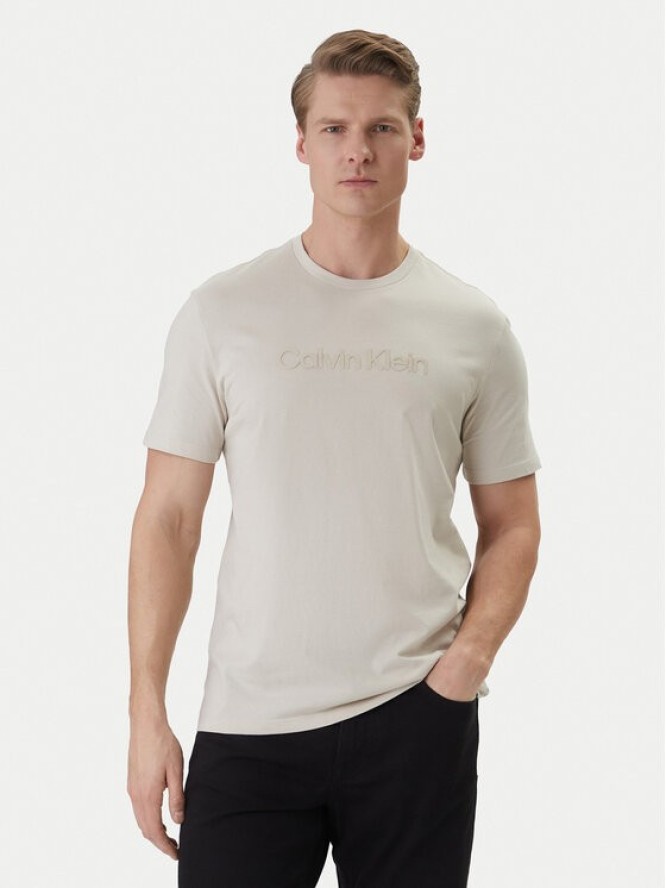 Calvin Klein T-Shirt LV04LF810G Écru Regular Fit