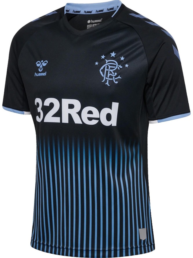 hummel T-shirt S/S Rangers FC Away 19/20 z poliestru – BLACK