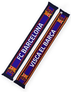 FC Barcelona szalik kibica dwustronny Double Knitted Scarf granatowy