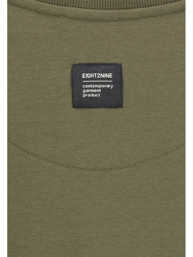 Eight2Nine Koszulka w kolorze khaki rozmiar: L