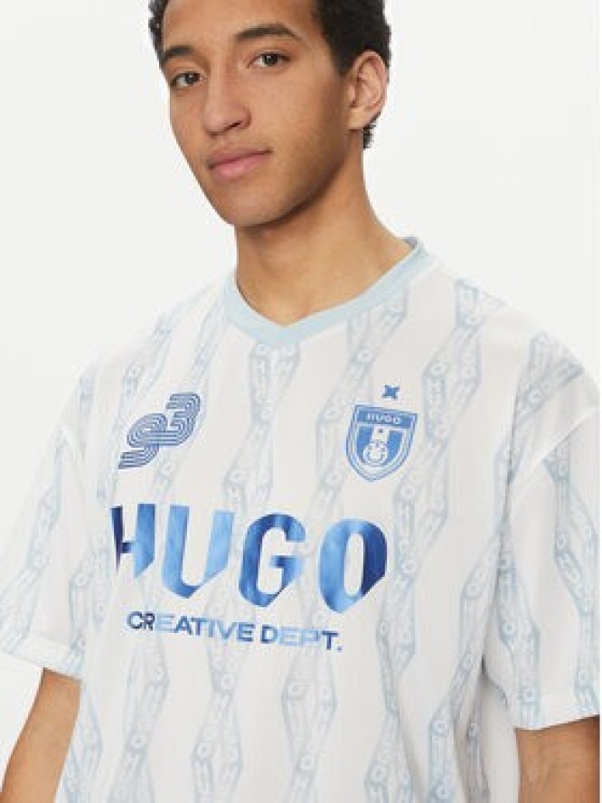 HUGO T-Shirt Notbal 50536080 Biały Oversize
