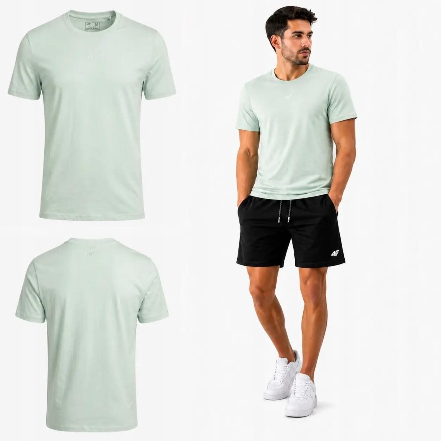 4F KOSZULKA MĘSKA T-SHIRT 1 BAWEŁNA KOLEKCJA LIMITOWANA M3947 SS26