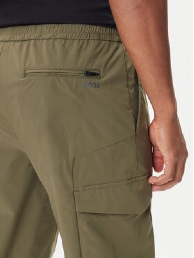 BOSS Spodnie materiałowe T_Urbanex-Cargolight 50508339 Zielony Tapered Fit