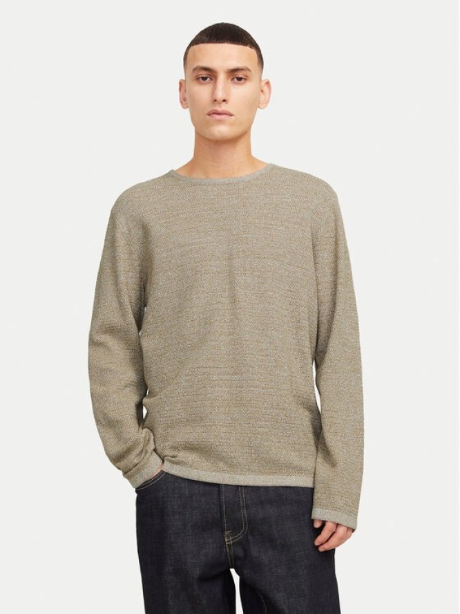 Jack & Jones Sweter George 12268279 Beżowy Regular Fit