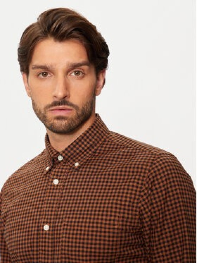 Jack & Jones Koszula Brook 12192150 Brązowy Slim Fit