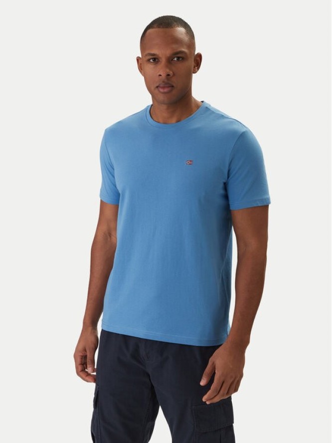 Napapijri T-Shirt Salis NP0A4H8D Niebieski Regular Fit