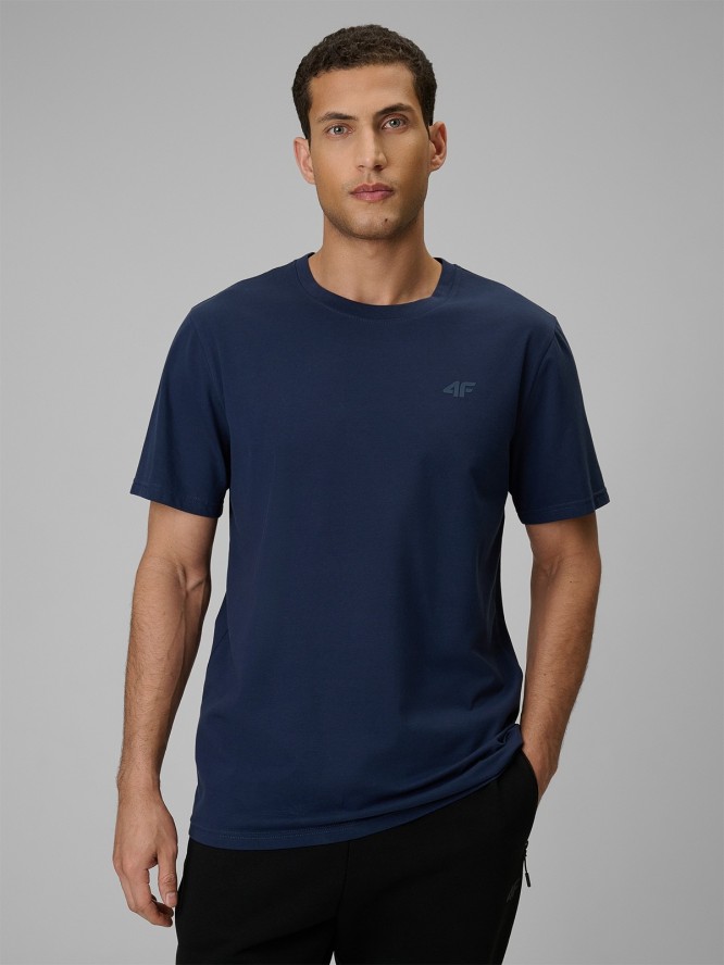 4F T-shirt regular gładki męski (2-pack) - multikolor L