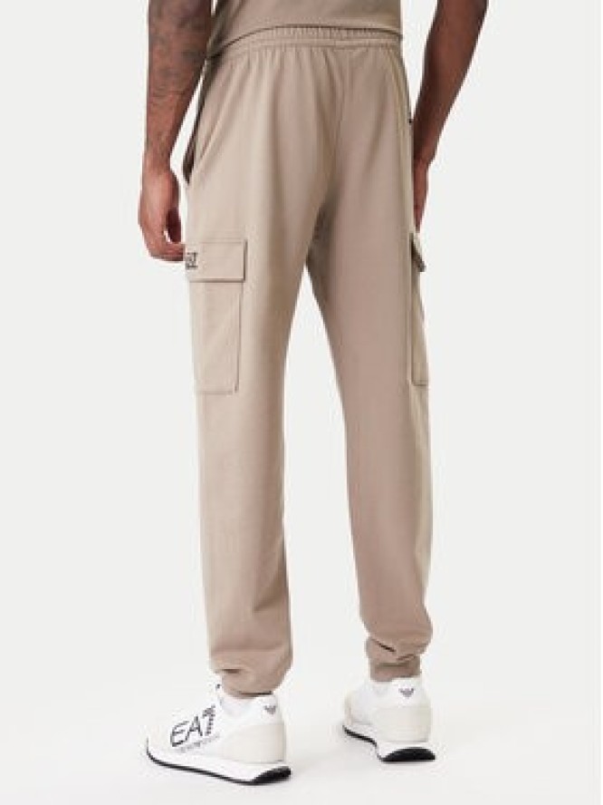 EA7 Emporio Armani Spodnie dresowe 8NPP67 PJVRZ U6167 Beżowy Regular Fit