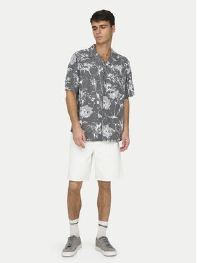 Only & Sons Szorty jeansowe Fade 22031662 Biały Loose Fit