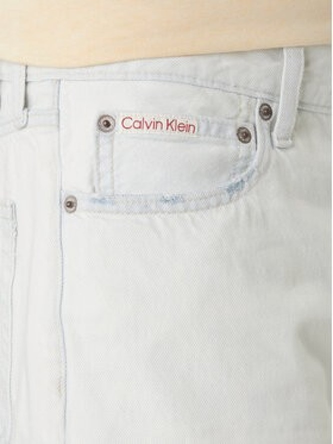 Calvin Klein Jeans Szorty jeansowe Classic LV04RF787G Écru Regular Fit