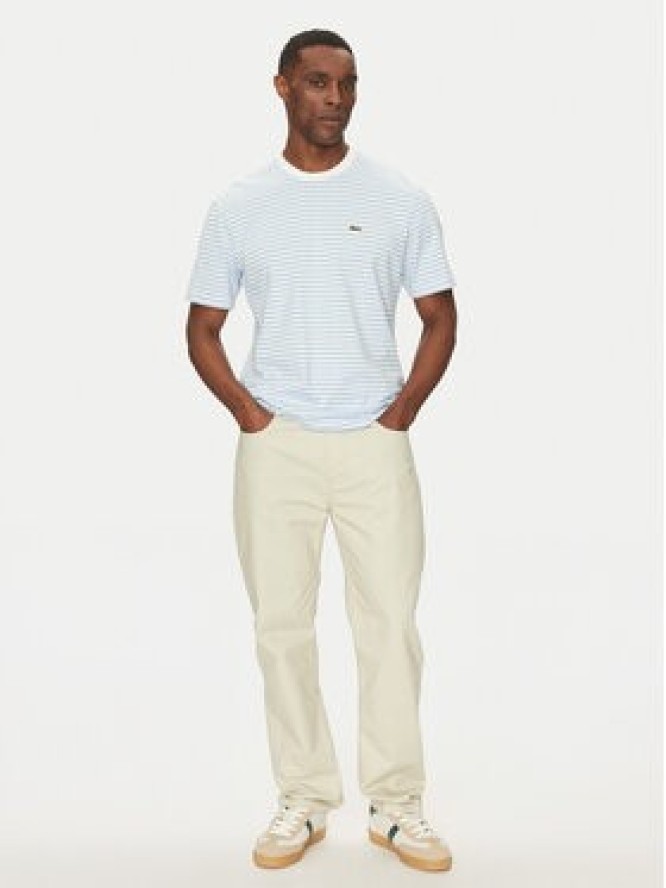 Lacoste T-Shirt TH9749 Błękitny Regular Fit
